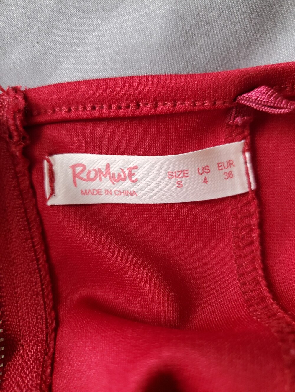 ROMWE Red Lace Corset Crop Cami - Picture 3 of 3